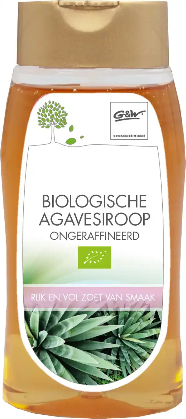 G&W Agave Siroop Bio Knijpfles 350ML - Gezondheidswinkel