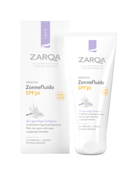 Zarqa Zonnefluïde SPF30 Sensitive - Gezondheidswinkel